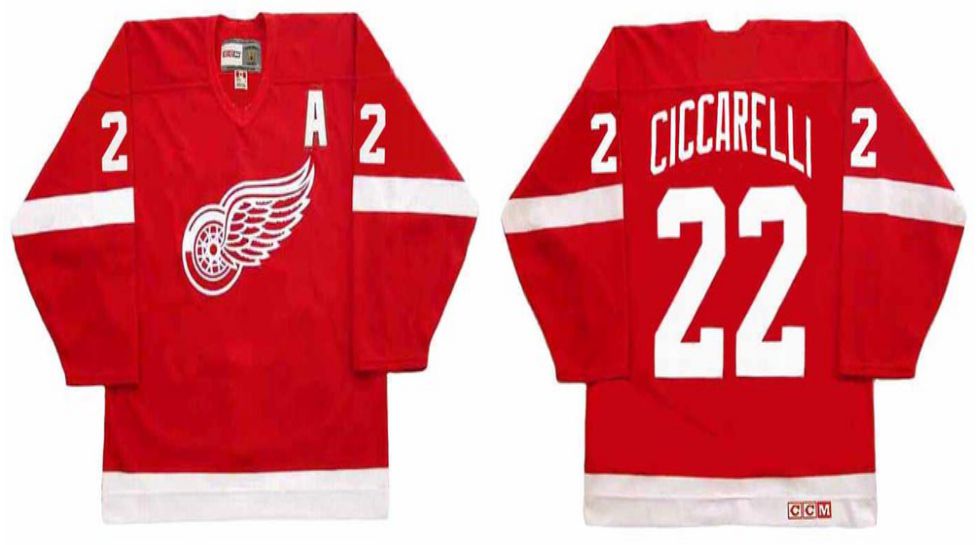 2019 Men Detroit Red Wings #22 Ciccarelli Red CCM NHL jerseys